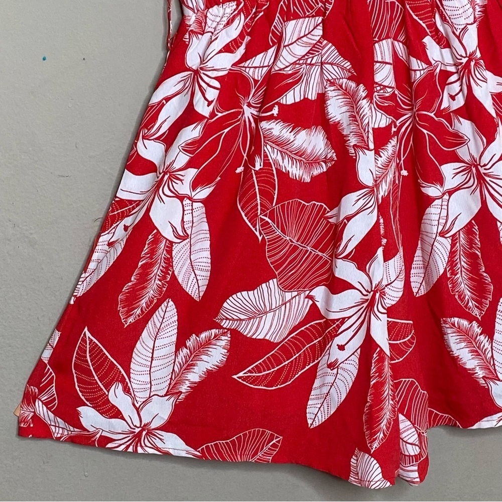 VICI Women’s Halter Floral Romper With Pockets Red Size Small Missing Waist Tie - Picture 11 of 16